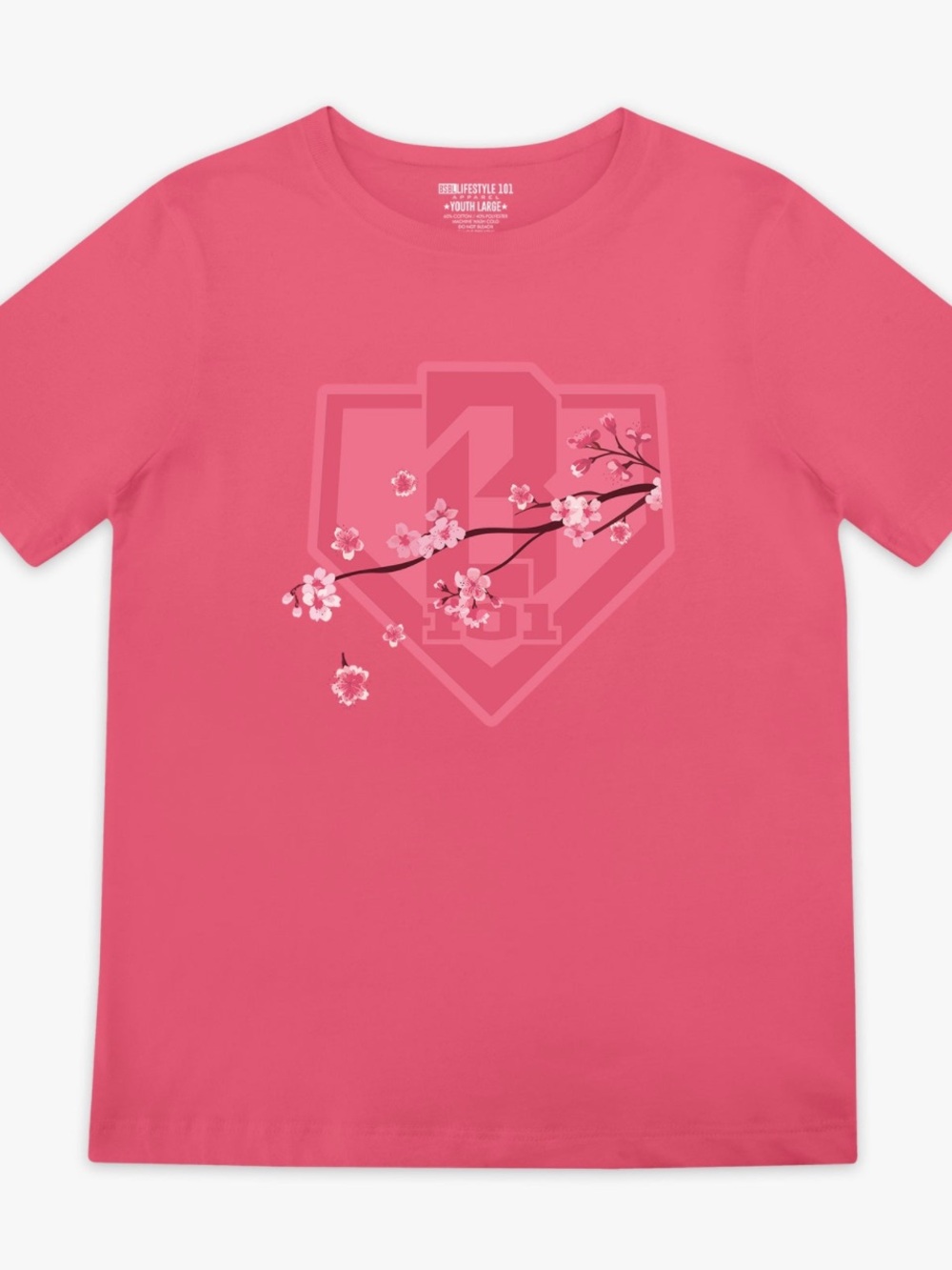 Baseball Lifestyle Cherry Blossom Graphic Tee